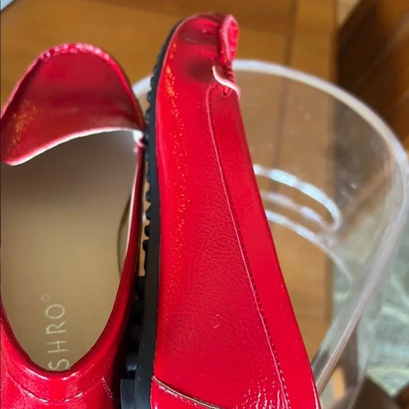 NWOT Ashrow Womens Monroe &  main Driving Moc SZ: 8.5 Shiny Cherry Red - Picture 5 of 6